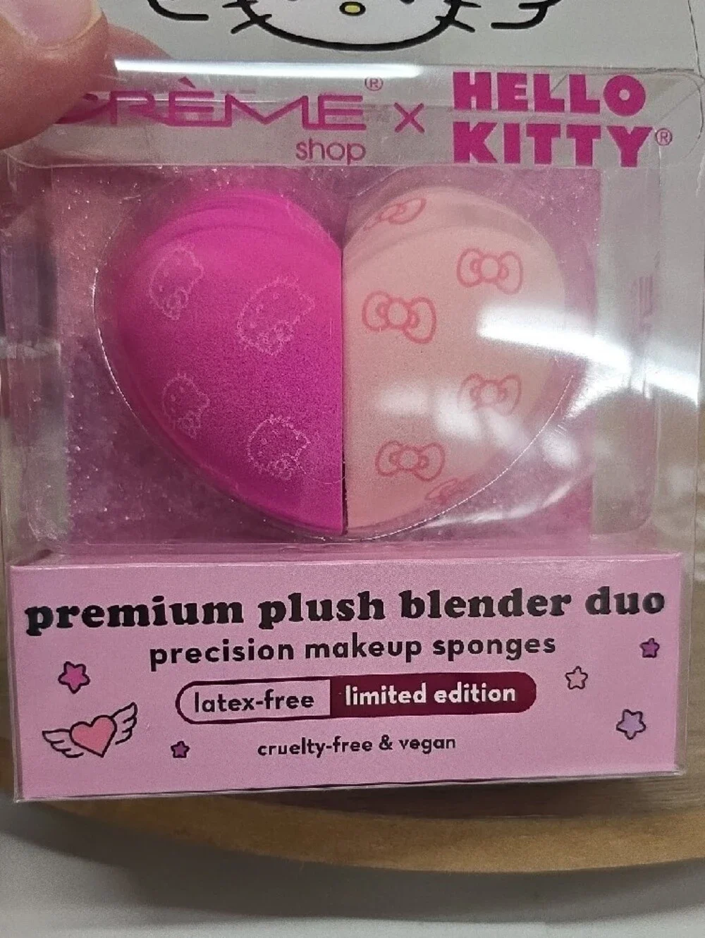 Hello Kitty Heart Sponge Duo - Hot Pink & Light Pink Makeup Sponges NWT